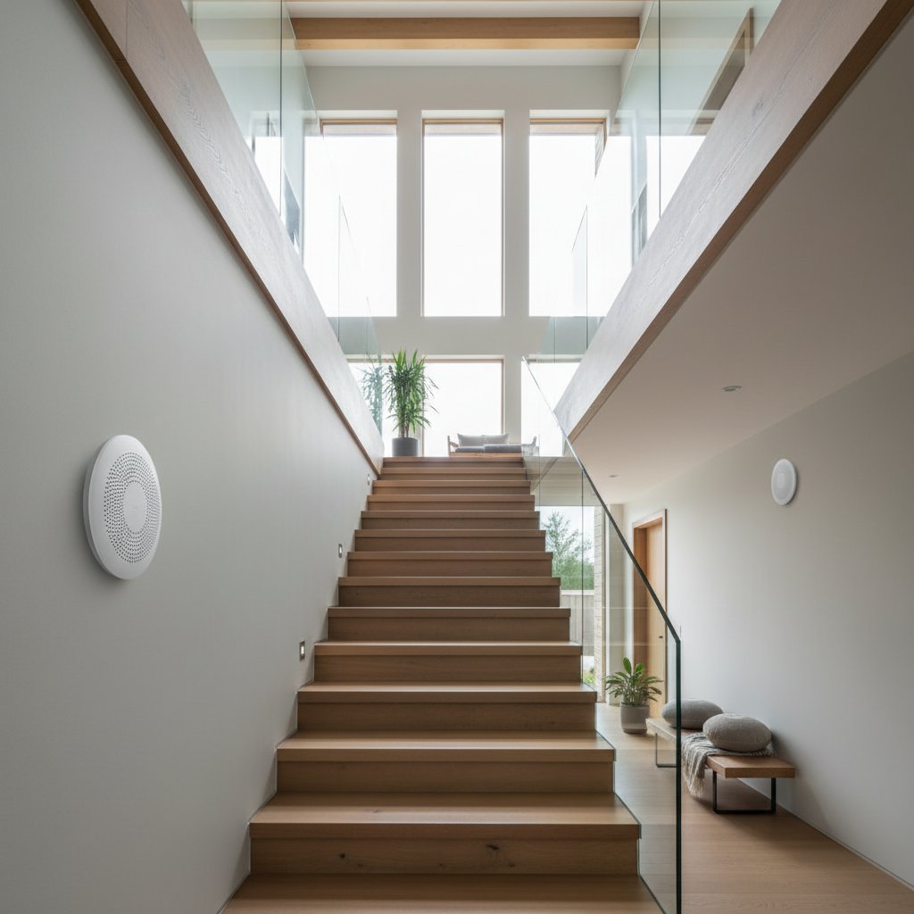 Complete mesh WiFi network installation for three-story house with optimal router placement