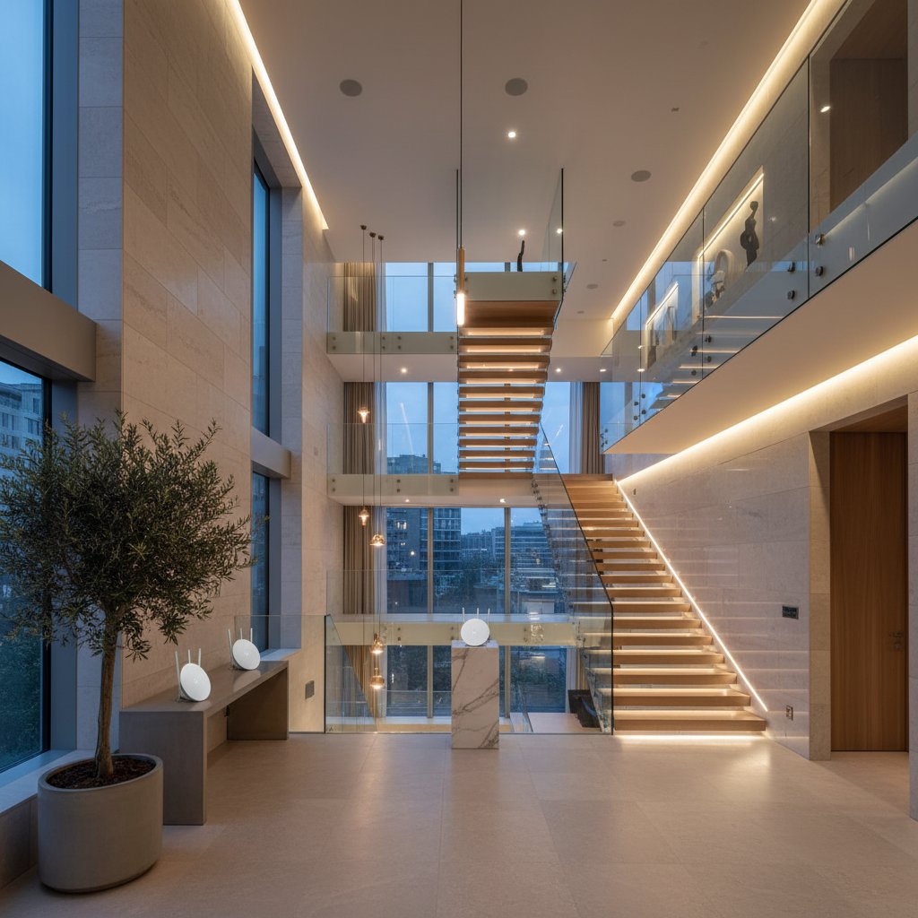 Three-story villa mesh network